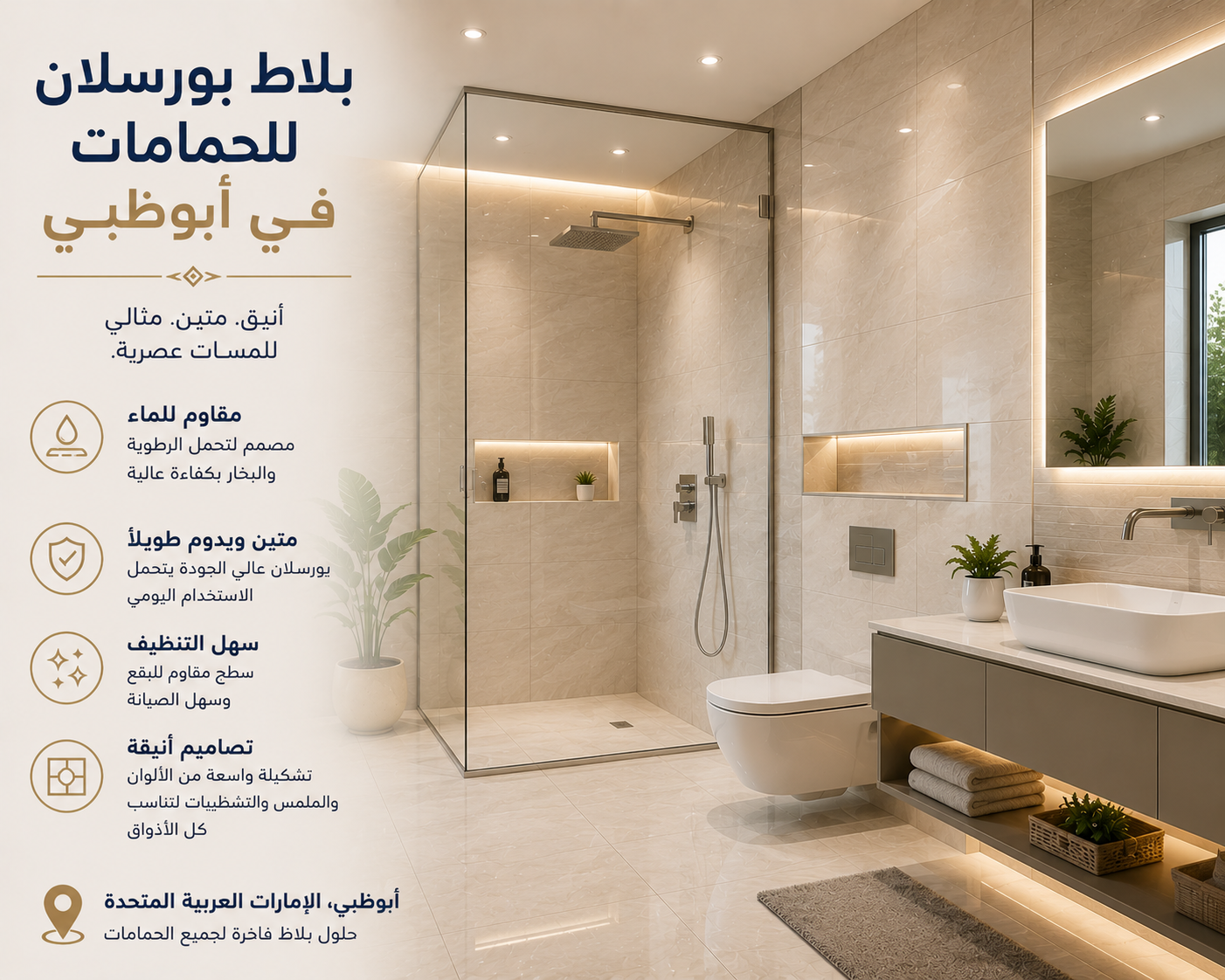 Porcelain Bathroom Tiles Abu Dhabi