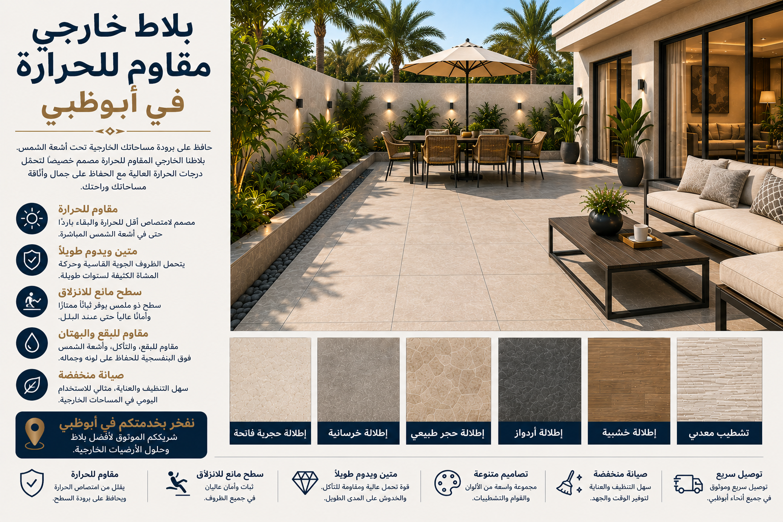 Heat Resistant Outdoor Tiles Abu Dhabi