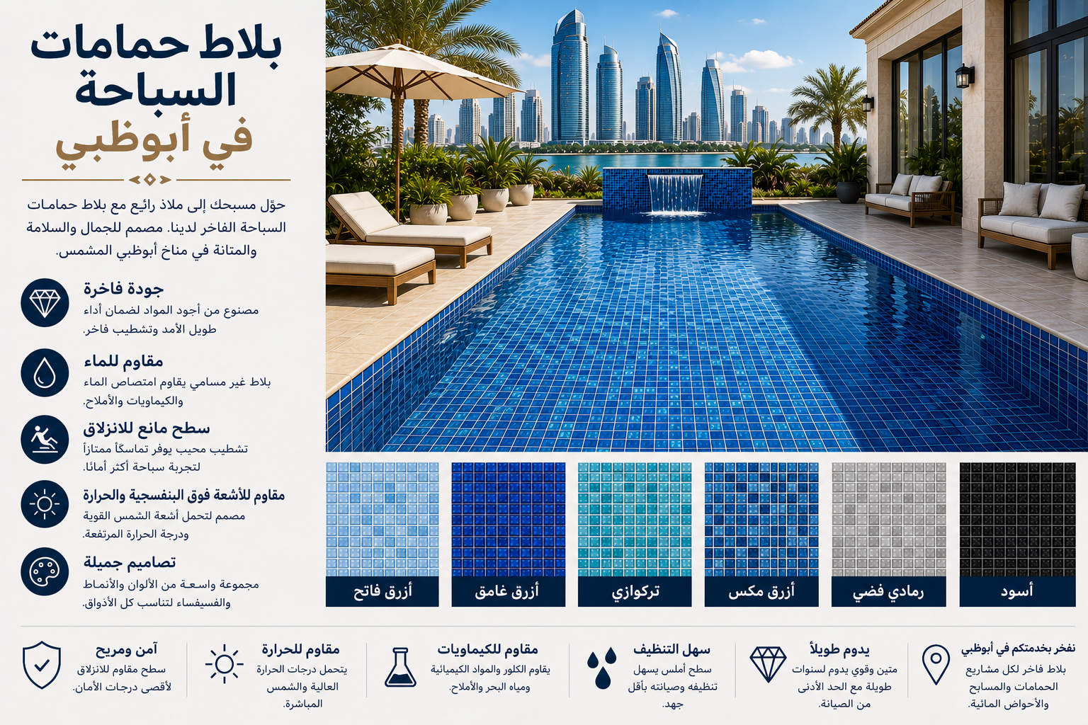 Swimming Pool Tiles Abu Dhabi