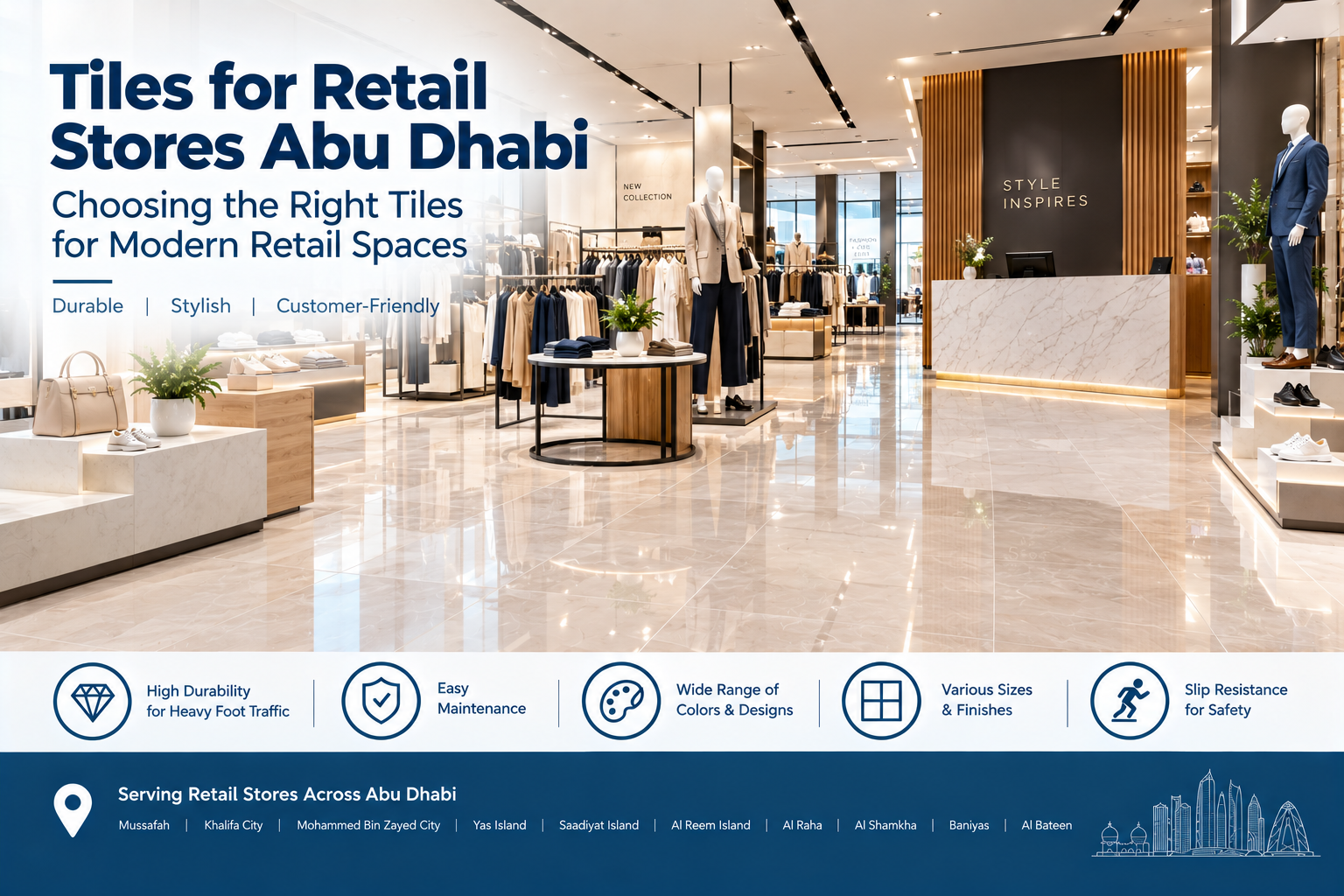 Tiles for Retail Stores Abu Dhabi