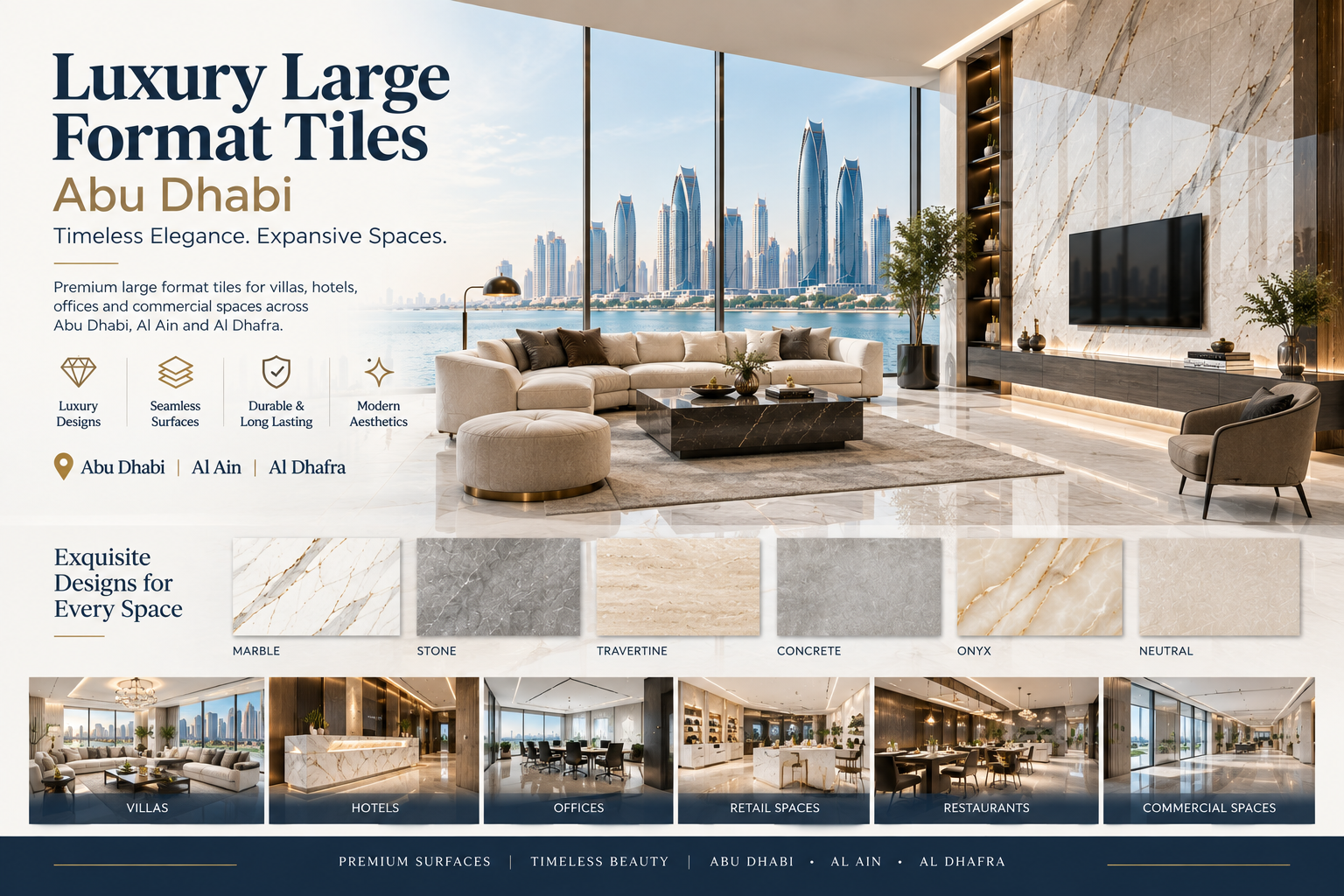 Luxury Large Format Tiles Abu Dhabi