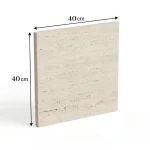 Classic Turkish Travertine Marble Paver | 40 × 40 cm | Natural | Thickness 2 cm | Unfilled - Image 3