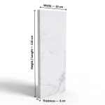 Mugla White Turkish Marble | Standard Stair Treads & Risers | Lengths 100–140 cm | Polished - Image 2