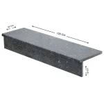 ⁦Black Angola Granite | Standard Stair Treads & Risers | Lengths 100–140 cm | Polished⁩ - الصورة ⁦3⁩