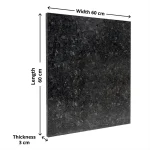 Black Angola Granite Tile | 60 × 60 cm | Polished | Thickness 2 cm - Image 3