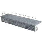 Vacson Grey Granite | Standard Stair Treads & Risers | Lengths 100–140 cm | Polished - Image 2