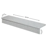 ⁦Grey Sardo Granite – Fine Grain | Standard Stair Treads & Risers | Lengths 100–140 cm | Polished⁩ - الصورة ⁦3⁩