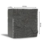 Black Granite Cobble Stone | 10 × 10 × 5 cm | Natural Split Finish - Image 3
