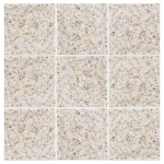 Mist Yellow Granite Cobble Stone | 10 × 10 × 5 cm | Flamed Finish