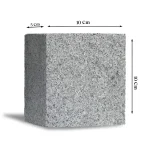 Dark Grey Granite Cobble Stone | 10 × 10 × 5 cm | Natural Split Finish - Image 3