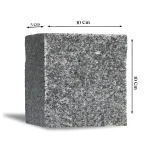 Vacson Grey Granite Cobble Stone | 10 × 10 × 5 cm | Natural Split Finish - Image 3