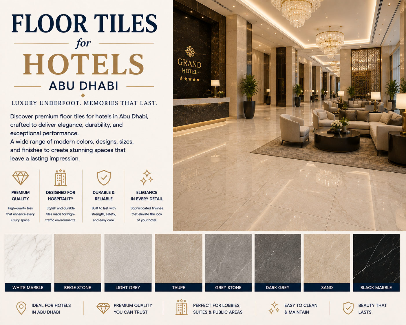 Floor Tiles for Hotels Abu Dhabi