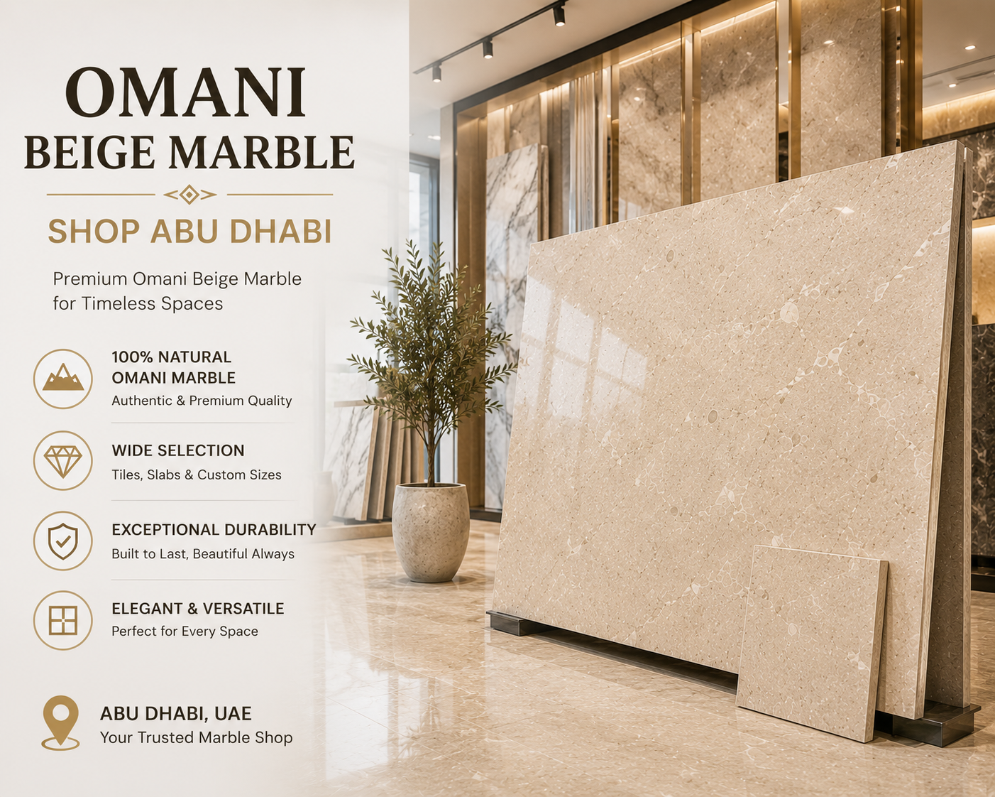 Omani Beige Marble Shop Abu Dhabi