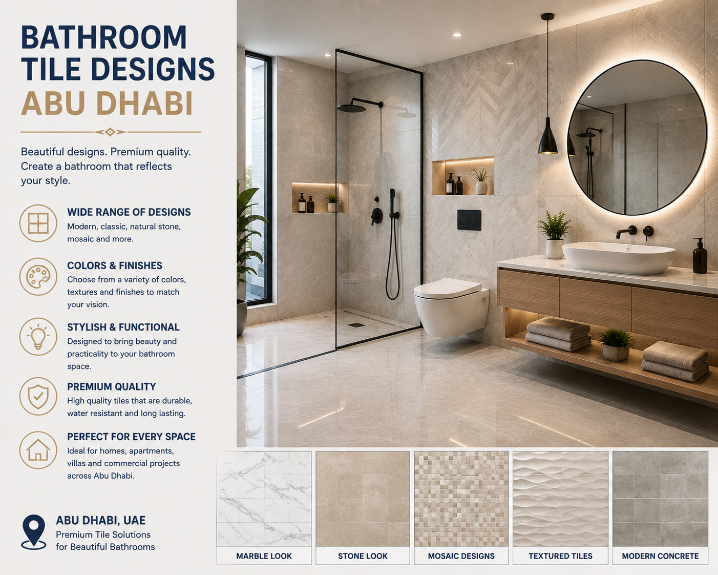 Bathroom Tile Designs Abu Dhabi
