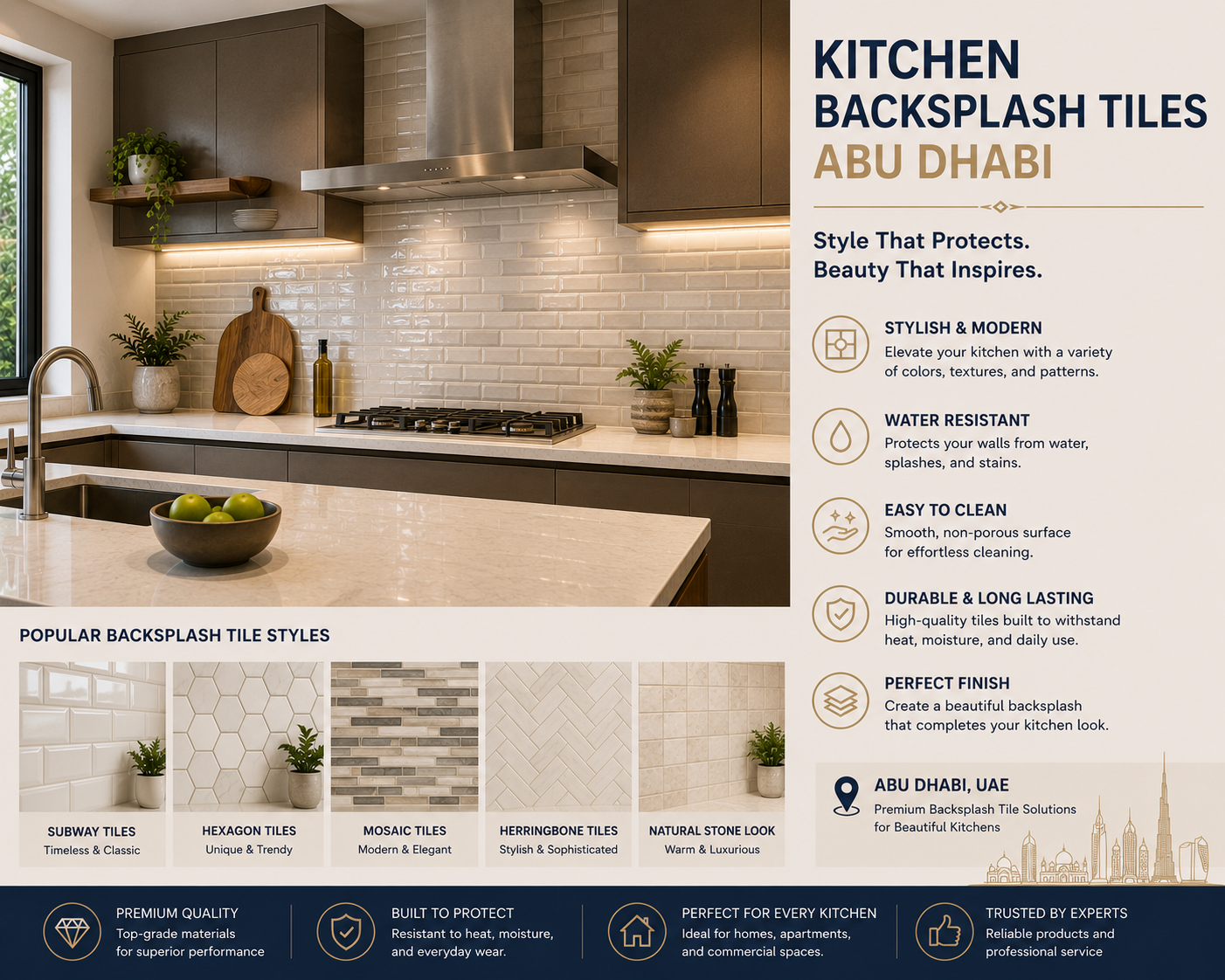 Kitchen Backsplash Tiles Abu Dhabi