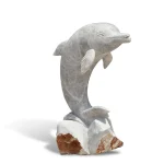 Natural Stone Dolphin Water Feature Sculpture - Image 4