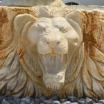 Hand-Carved Natural Stone Lion Fountain