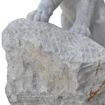 Hand-Carved Wild Cat Natural Stone Sculpture - Image 4