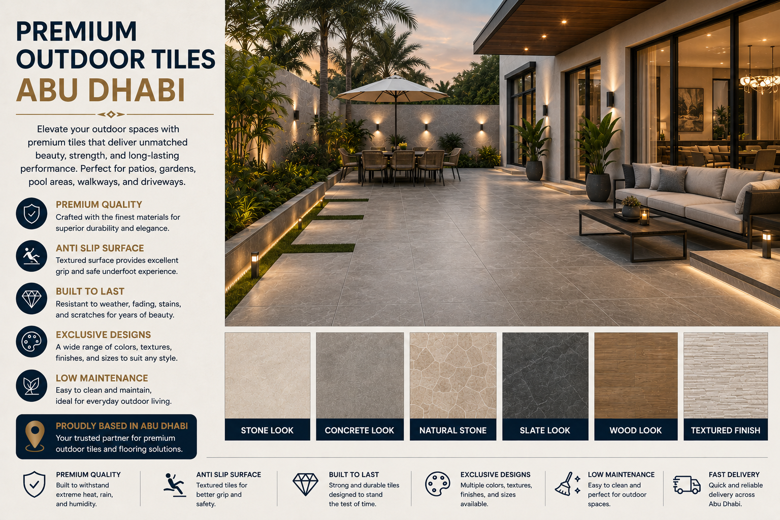 Premium Outdoor Tiles Abu Dhabi