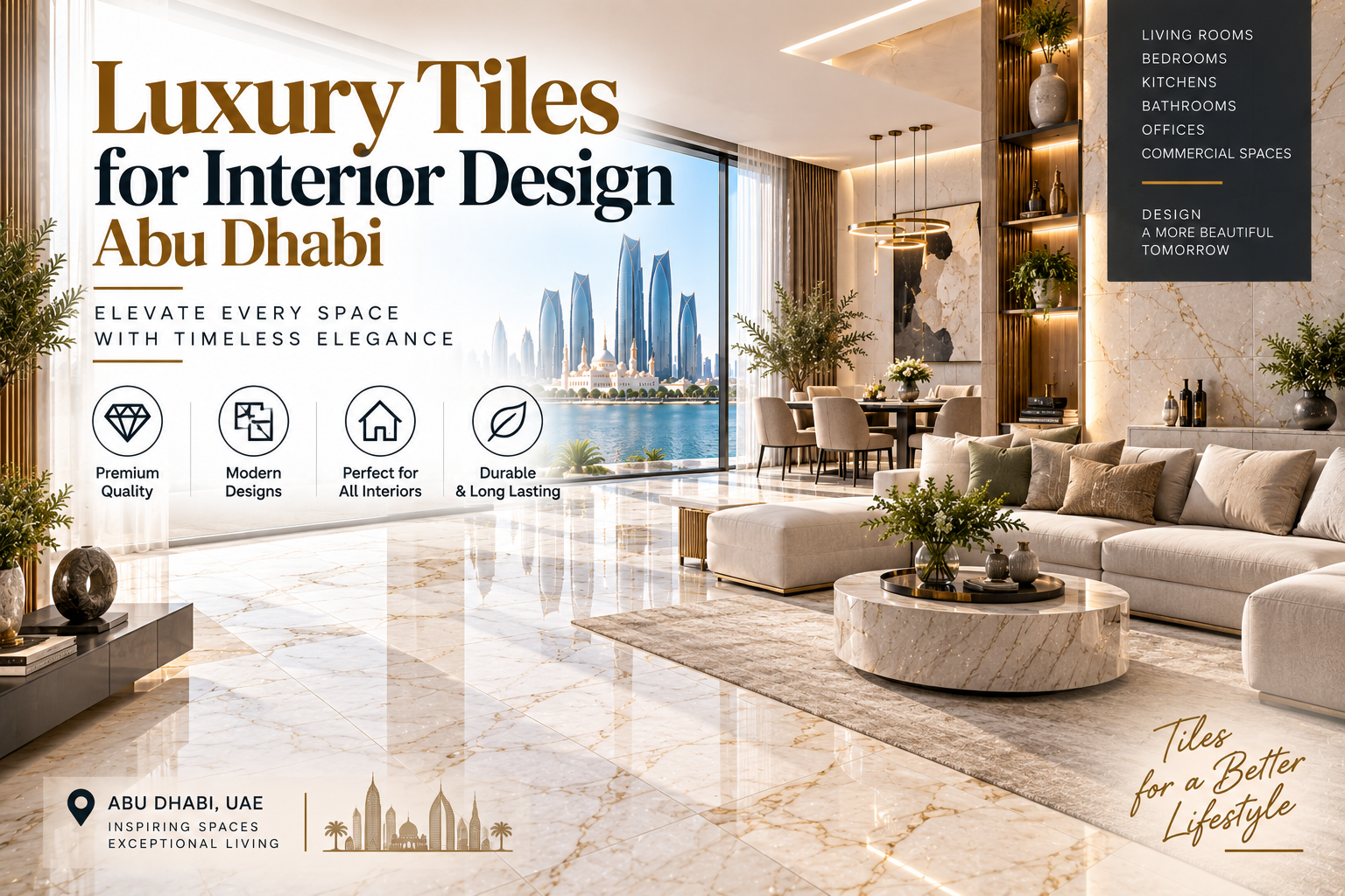 Luxury Tiles for Interior Design Abu Dhabi