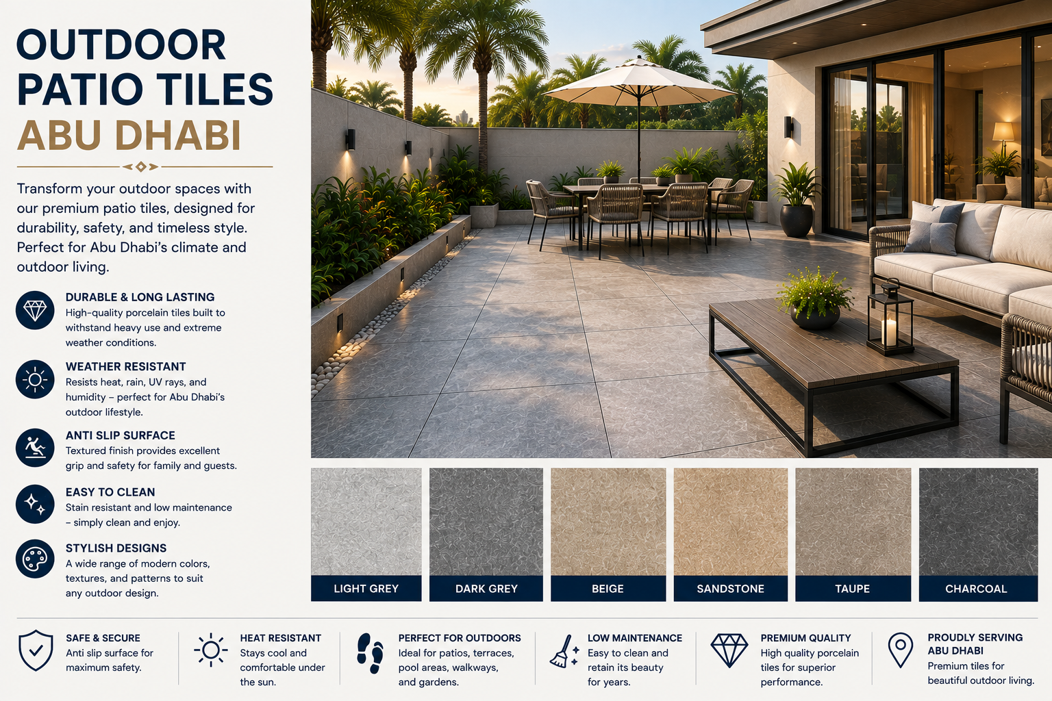 Outdoor Patio Tiles Abu Dhabi