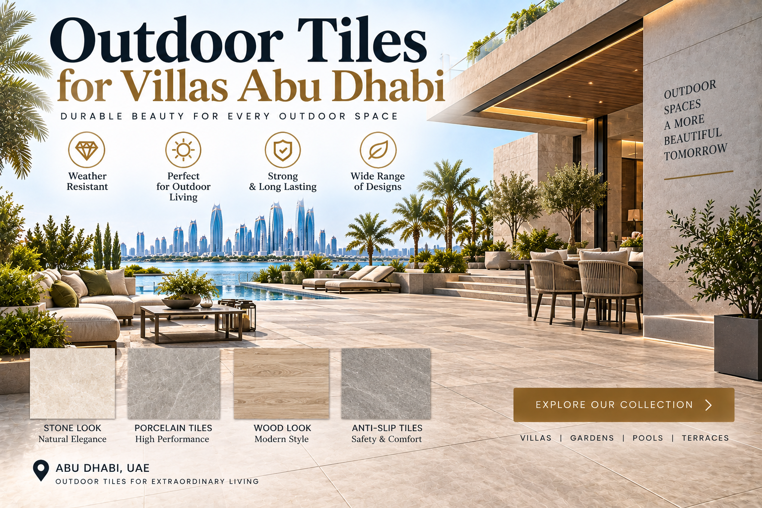Outdoor Tiles for Villas Abu Dhabi