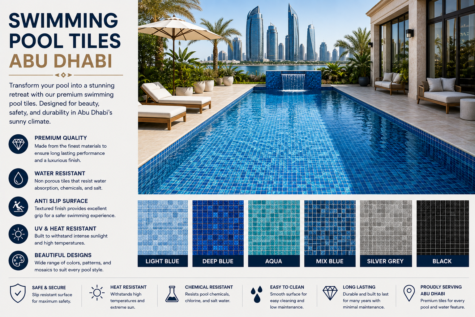 Swimming Pool Tiles Abu Dhabi