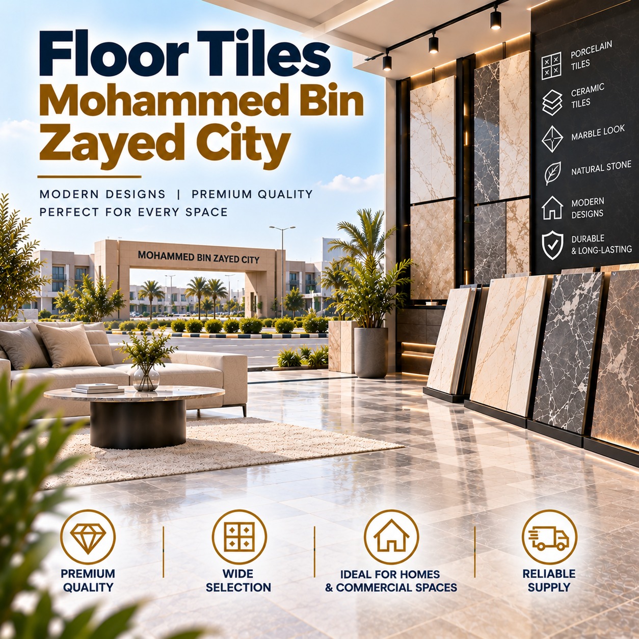Floor Tiles Mohammed Bin Zayed City